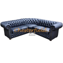 Lord 2+2 Schwarz Chesterfield Ecksofa 