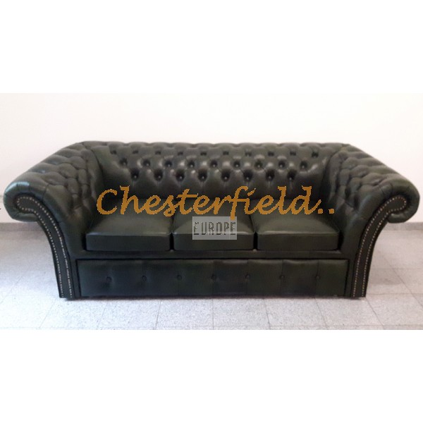 Windchester Antikgruen 3er Chesterfield Schlafsofa - TheChesterfields.de