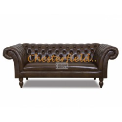 Diva Antikbraun 3-Sitzer Chesterfield Sofa Diva Antikbraun 3-Sitzer Chesterfield Sofa