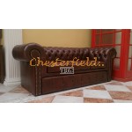 Classic Cognac 3er Chesterfield Schlafsofa - TheChesterfields.de