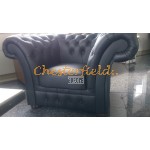 Windchester Schwarz (k70) Chesterfield Sessel 