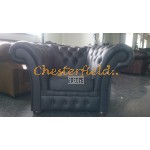 Windchester Schwarz (k70) Chesterfield Sessel 