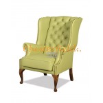St. James Chesterfield Ohrensessel Olive (S14)