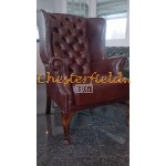 St. James Antikcognac (A4) Chesterfield Ohrensessel 