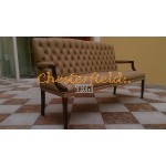 King 321 Cappucchino Chesterfield Garnitur 