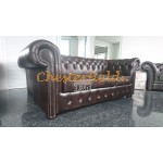 Classic 311 Antikbraun Chesterfield Garnitur