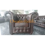 Classic 311 Antikbraun Chesterfield Garnitur