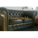 Classic 211 Antikgruen Chesterfield Garnitur