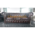 Classic Antikbraun 3-Sitzer Chesterfield Sofa