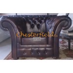 Windchester 211 Antikbraun Chesterfield Garnitur