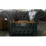 Windchester 321 Schwarz Chesterfield Garnitur