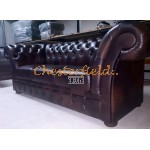 Windchester XL Antikbraun 2-Sitzer Chesterfield Sofa