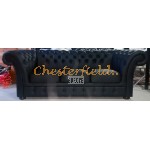 Windchester Schwarz 3-Sitzer Chesterfield Sofa  - TheChesterfields.de