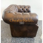 Windsor Antik mittelbraun (A5M) Chesterfield Sessel 