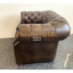 Windsor XL Antik mittelbraun (A5M) Chesterfield Sessel 