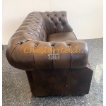 Windsor XL Antik Mittelbraun 2-Sitzer Chesterfield Sofa