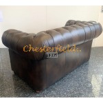 Windsor Antik Mittelbraun 2-Sitzer Chesterfield Sofa