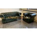 Windsor 311 Antikgruen Chesterfield Garnitur